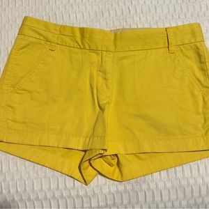Canary Yellow JCrew Shorts- size 6- WORN ONCE!